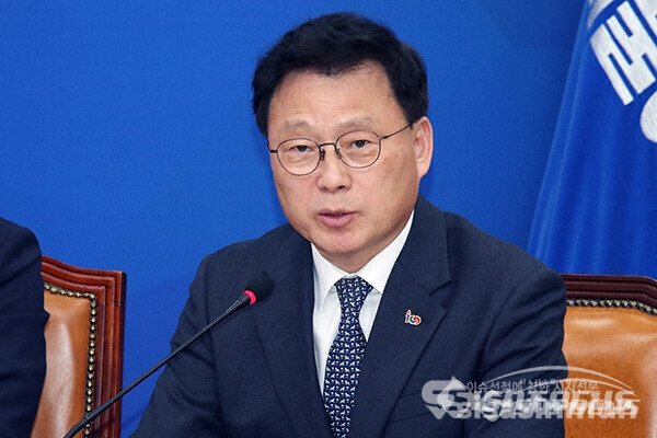 박광온 민주당 원내대표가 발언하고 있다. 사진 / 시사신문DB