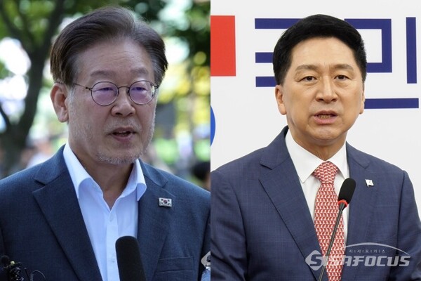 이재명 더불어민주당 대표(좌), 김기현 국민의힘 대표(우). 사진 / 오훈, 김경민 기자
