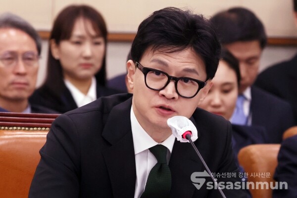 11일 한동훈 법무부 장관이 의원들의 질의에 답하고 있다.