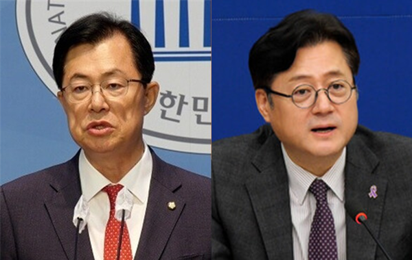 이만희 국민의힘 사무총장(좌)과 홍익표 더불어민주당 원내대표(우). 시사포커스DB