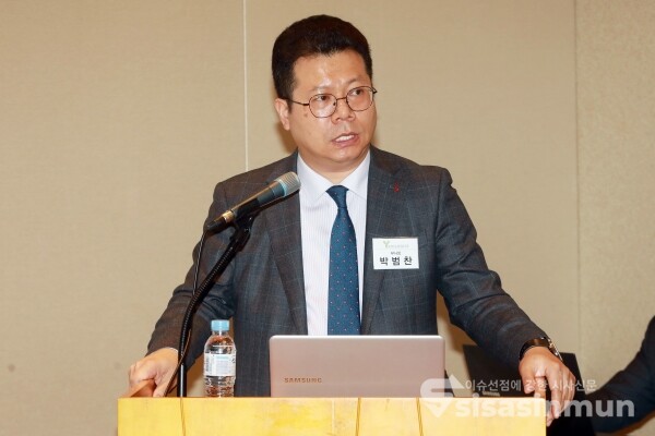 16일 박범찬 와이바이오로직스 부사장이 회사 소개를 하고 있다. [사진 /오훈 기자]