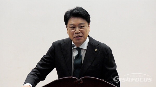 장제원 국민의힘 의원이 서울 여의도 국회 의원회관에서 열린 공청회에서 발언하고 있다. 사진 / 이 훈 기자