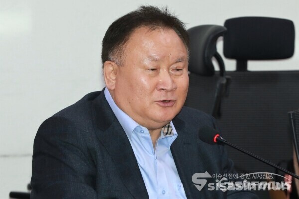 이상민 의원이 인사말을 하고 있다. [사진 /오훈 기자]