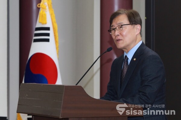 19일 최재형 국민의힘 의원이 개회사를 하고 있다. [사진 / 오훈 기자]