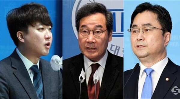 (왼쪽부터) 이준석 개혁신당 대표, 새로운미래의 중심축인 이낙연 전 더불어민주당 대표, 김종민 미래대연합 공동창당준비위원장. 사진 / 시사포커스DB