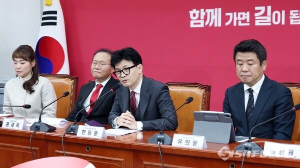 국민의힘 한동훈 비상대책위원장이 과거 국회 본청에서 열린 비대위 회의에서 발언을 하고 있다. [사진 /오훈 기자]