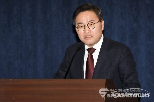 홍석준 의원이 인사말을 하고 있다. [사진 / 오훈 기자]