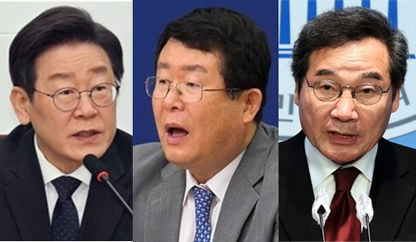 (왼쪽부터) 이재명 더불어민주당 대표, 설훈 민주당 의원, 이낙연 새로운미래 공동대표. 사진 / 시사포커스DB