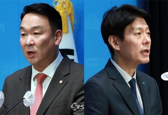 정희용 국민의힘 수석대변인(좌)과 한민수 더불어민주당 대변인(우). 시사포커스DB