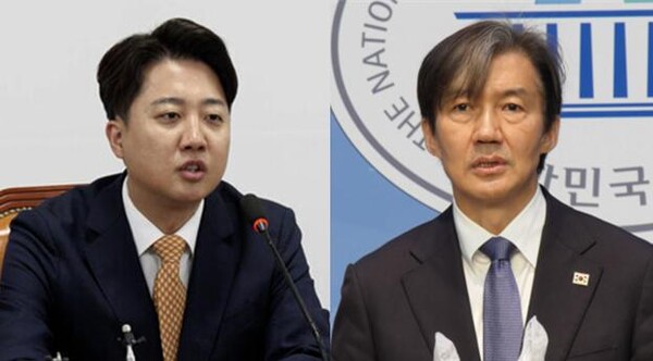 이준석 개혁신당 대표(좌)와 조국 조국혁신당 대표(우). 시사포커스DB