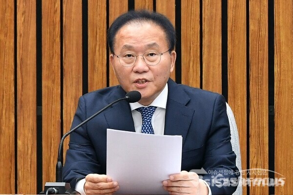 26일 윤재옥 원내대표가 발언을 하고 있다. 사진 / 시사신문DB