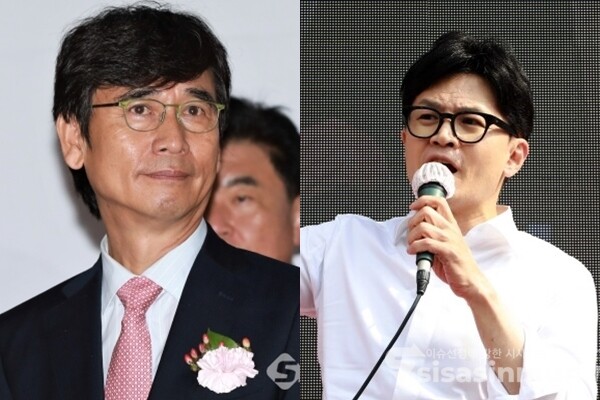 유시민 전 노무현재단 이사장(좌), 한동훈 전 법무부장관(우). 사진 / 시사신문DB