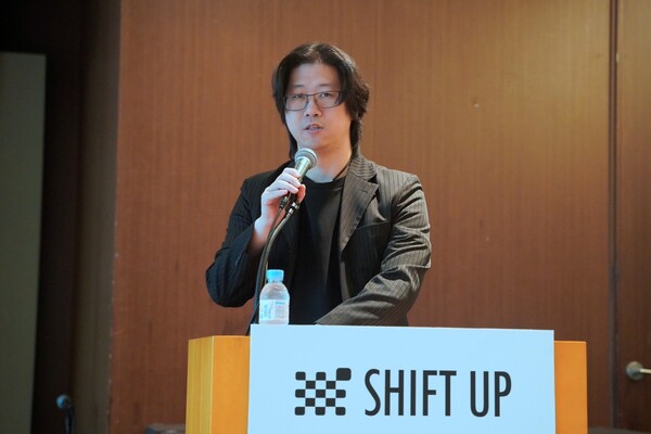 김형태 시프트업 대표가 25일 서울 여의도에서 열린 IPO 기자간담회에서 발언하고 있다. ⓒ시프트업
