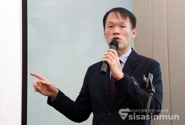 30일 권태일 유라클 대표이사가 회사 비전에 대해 소개하고 있다. [사진 /오훈 기자]