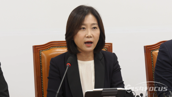 개혁신당 허은아 대표가 29일 서울 여의도 국회에서 열린 당 최고위원회의에서 모두 발언을 하고 있다. 사진 / 김경민 기자