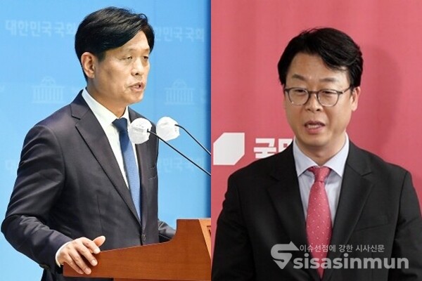 조승래 민주당 수석대변인(좌), 곽규택 국민의힘 수석대변인(우). 사진 / 시사신문DB