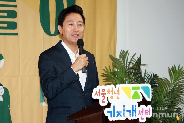 12일 오세훈 서울시장이 축사를 하고 있다. [사진 /오훈 기자]