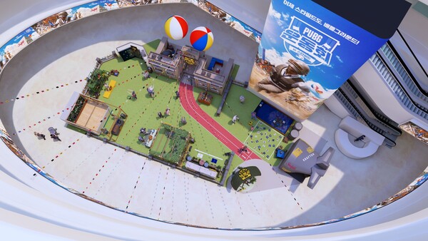 배틀그라운드 팝업스토어 ‘PUBG 운동회 IN 스타필드’ 조감도. ⓒ크래프톤