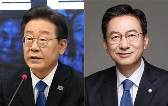 더불어민주당 이재명 대표(좌)와 친명계 좌장으로 불리는 정성호 의원(우). 시사포커스DB