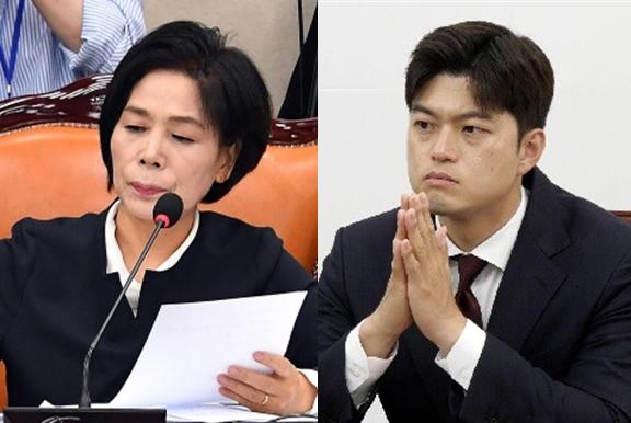 최민희 더불어민주당 의원(좌)과 김용태 국민의힘 의원(우). 시사포커스DB