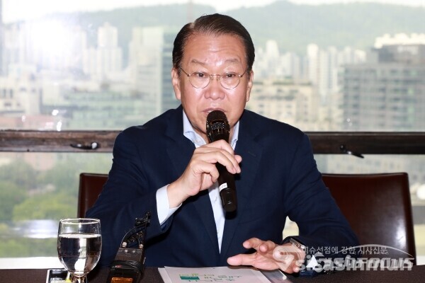 9일 권영세 의원이 인사말을 하고 있다.[사진 /오훈 기자]