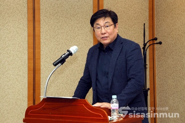 5일 김기한 모티브링크 대표가 회사에 대해 소개하고 있다. [사진 /오훈 기자]