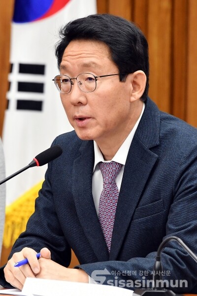 7일 김상훈 정책위의장이 발언을 하고 있다.