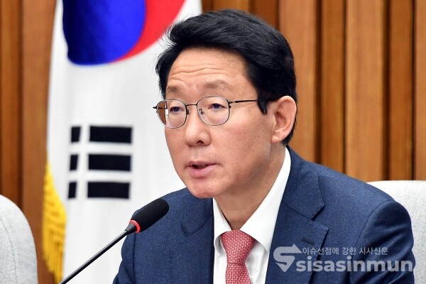 14일 김상훈 정책위의장이 발언을 하고 있다.