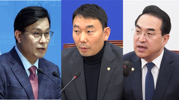 (왼쪽부터) 윤상현 국민의힘 의원, 김용민 더불어민주당 원내수석부대표, 박홍근 민주당 의원. 시사포커스DB