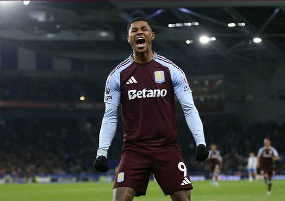 래시포드, 애스턴 빌라 임대로 자신감 얻었나. ⓒ애스턴 빌