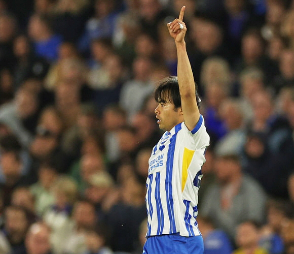 미토마 카오루, EPL 일본인 선수 사상 첫 두 자릿수 득점. ⓒ뉴시스