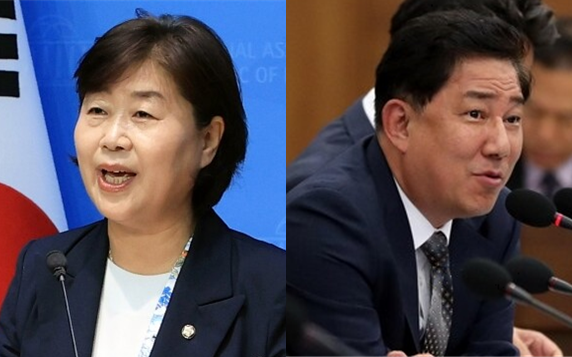 더불어민주당 서영교 의원(좌)과 김병기 의원(우). 시사포커스DB