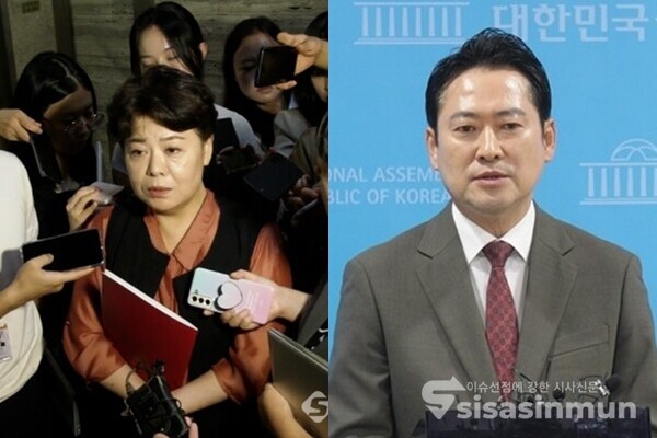 윤희숙 국민의힘 혁신위원장(좌), 장동혁 국민의힘 의원(우). 사진 / 시사신문DB