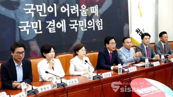 28일 송언석 비상대책위원장 겸 원내대표가 발언을 하고 있다.