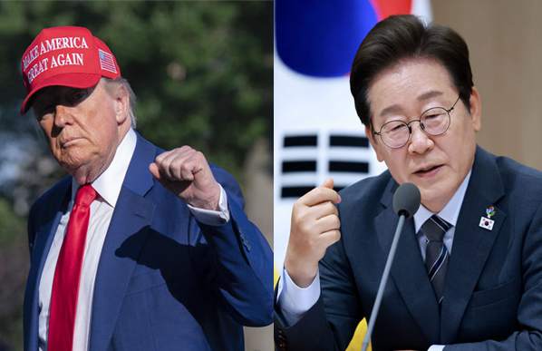 도널드 트럼프 미국 대통령(좌)과 이재명 한국 대통령(우). ⓒ뉴시스