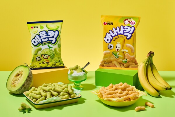 농심이 메론킥(사진 좌) 총 10만 박스를 북미지역에 수출한다. ⓒ농심