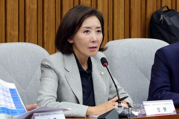 11일 나경원 국민의힘 의원이 발언을 하고 있다.