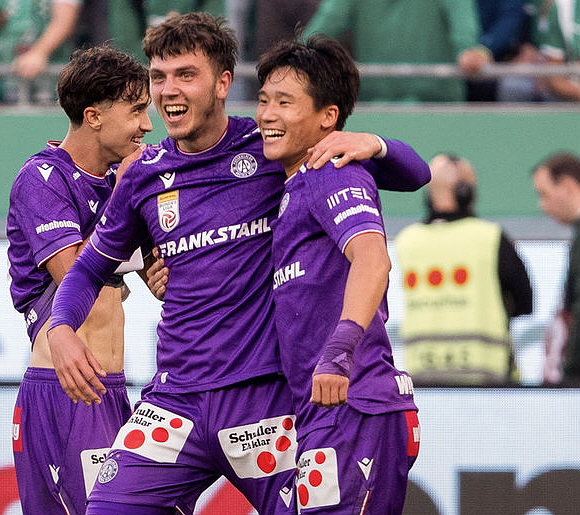 이태석, 오스트리아 무대에서 데뷔골 신고. ⓒ아우스트리아 빈 소셜 미디어