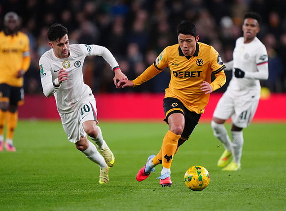 황희찬, 시즌 첫 도움에도 울버햄튼은 리그컵 탈락. ⓒAP/뉴시스