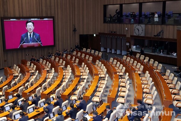 4일 이재명 대통령이 시정연설을 하고 있다. (사진공동취재단)