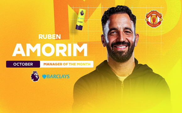 아모링 감독, 10월 이달의 감독상 수상. ⓒ프리미어리그 사무국